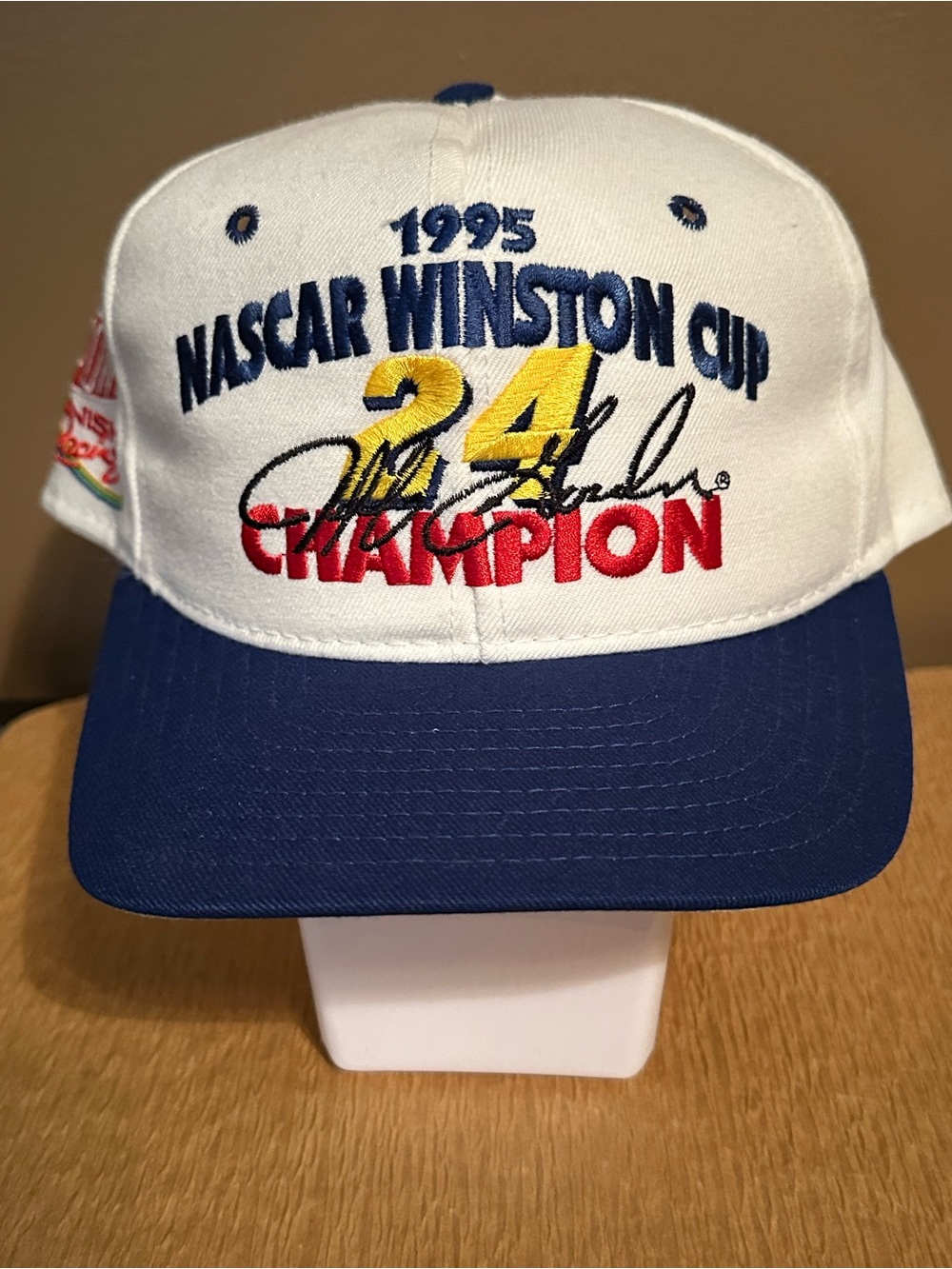 1995 Jeff Gordon NASCAR Winston Cup Champion Hat - White/Blue